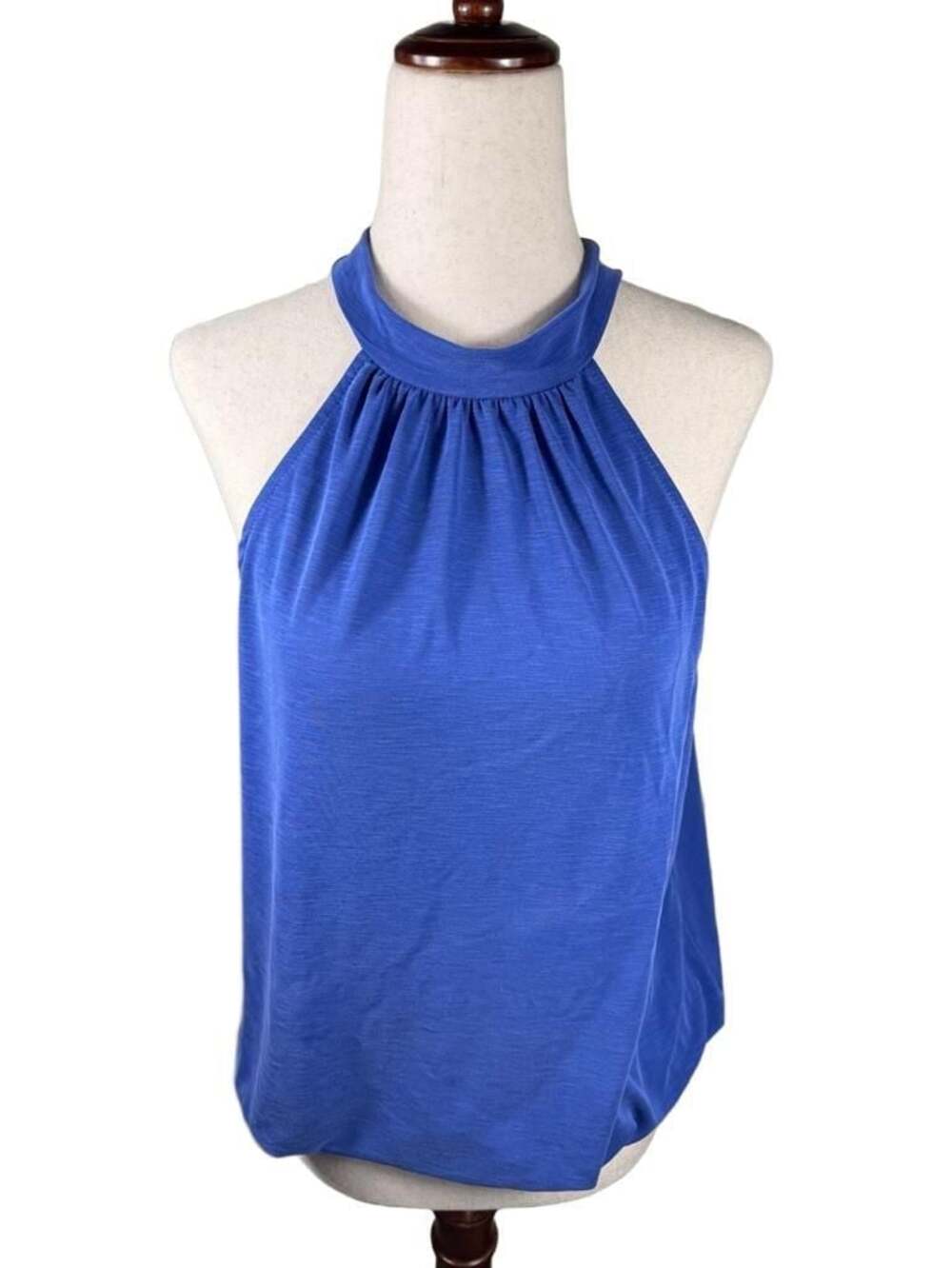 Green Envelope Blue Halter Neck Tank Top b1300